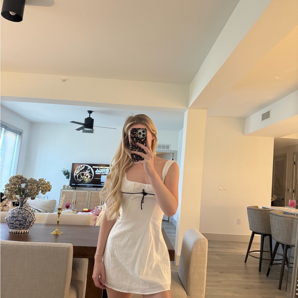 Peppermayo White Sleeveless Babydoll Mini Dress